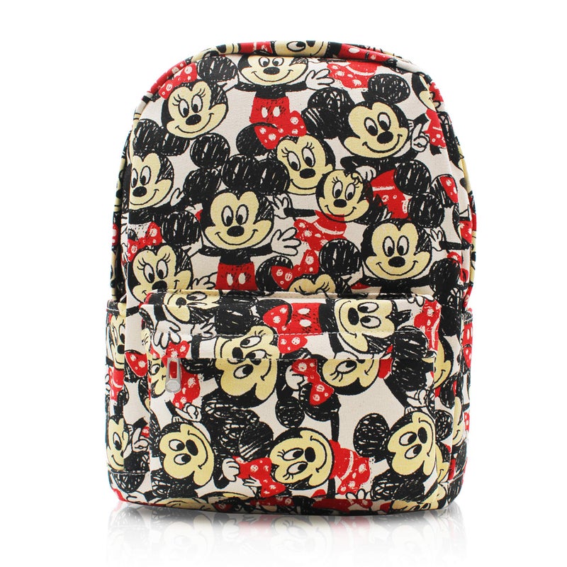 Finex Mickey Minnie Canvas Backpack Casual Daypack with 15 in Laptop Storage Compartment - Image 1
